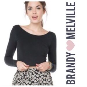 Brandy Melville Long Sleeved Crop Top